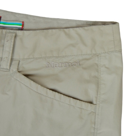 Marmot Nylon Roll Up Hiking Pants, Light Khaki - Size 10 - Picture 6 of 13